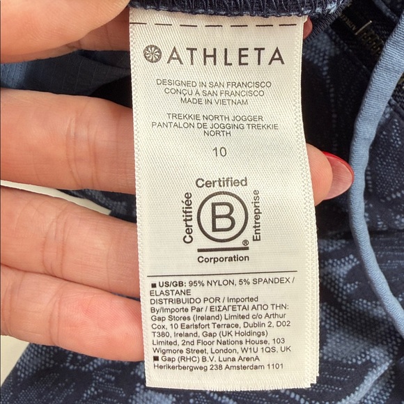 ATHLETA Trekkie North Bloom Cottage Floral Pocket Joggers Size 10 - Picture 13 of 15